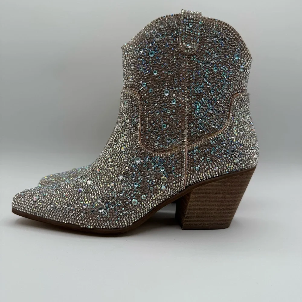 Matisse Harlow Sparkly Rhinestone Western Ankle Crystal Cowgirl Booties Size 7.5 - Picture 16 of 16